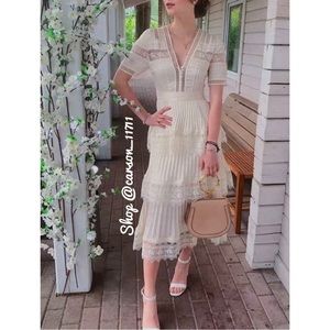 NWT Self Portrait Lace Midi Dress US2